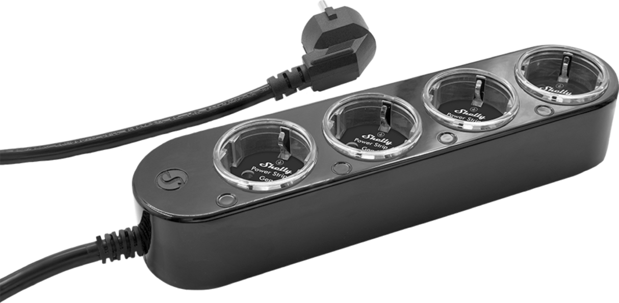 Shelly Power Strip 4 Gen4 - Smarte Steckdosenleiste - Schwarz