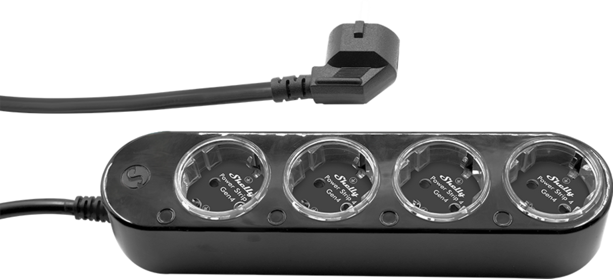 Shelly Power Strip 4 Gen4 - Smarte Steckdosenleiste - Schwarz