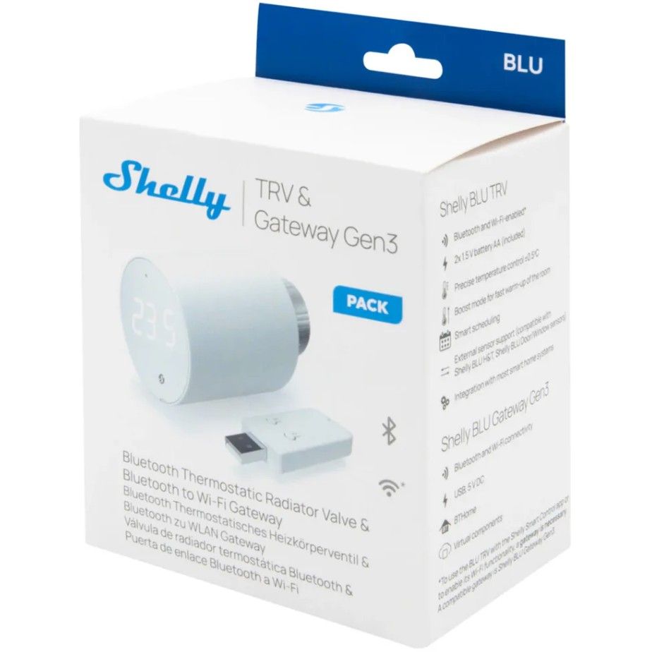 Shelly Blu TRV & Blu Gateway Gen3 Heizkörperthermostat