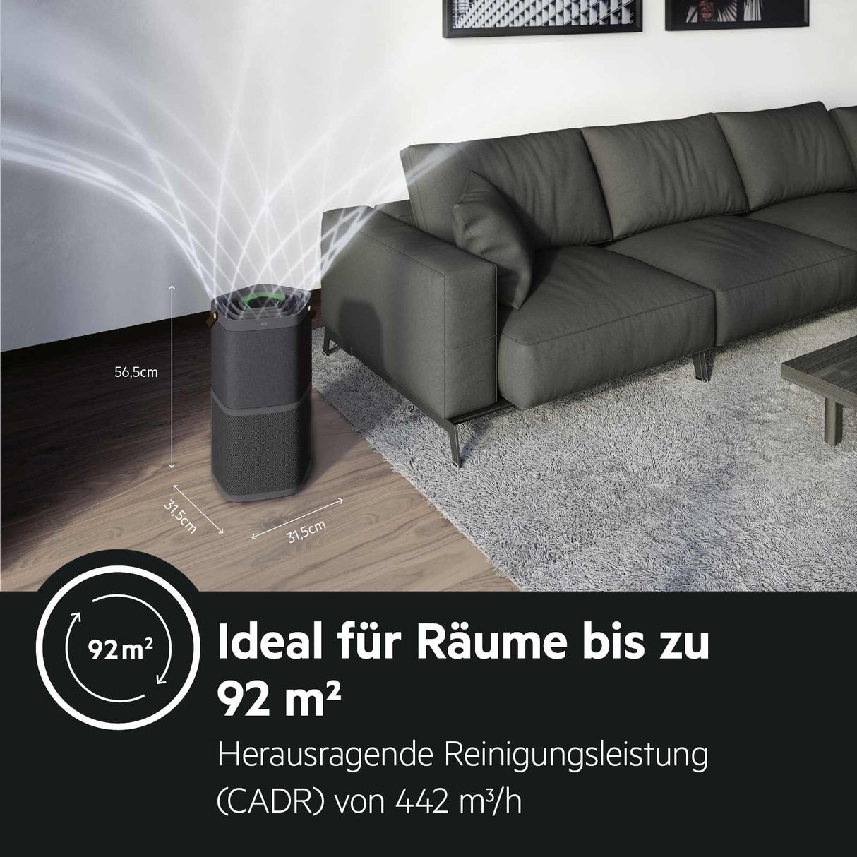 AEG Luftreiniger AX9 - AX91 - 404DG - E12 - Filter - Ionisator - Für bis zu 92m² - mySmartShop.de