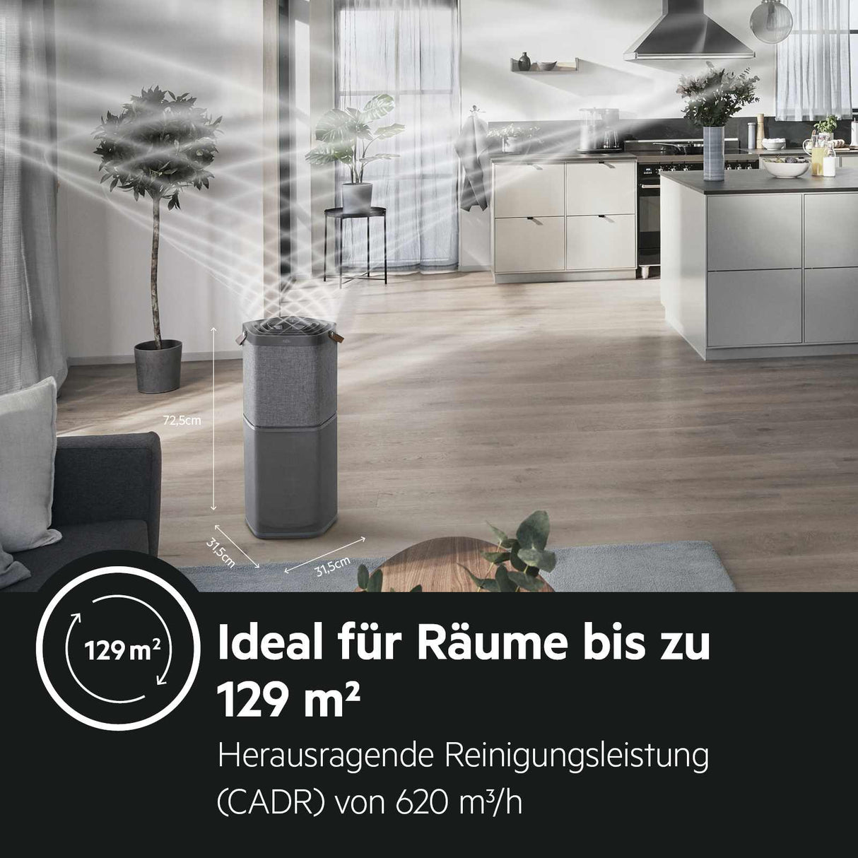 AEG Luftreiniger AX9 - AX91 - 604DG - E12 - Filter - Ionisator - Für bis zu 129m² - mySmartShop.de