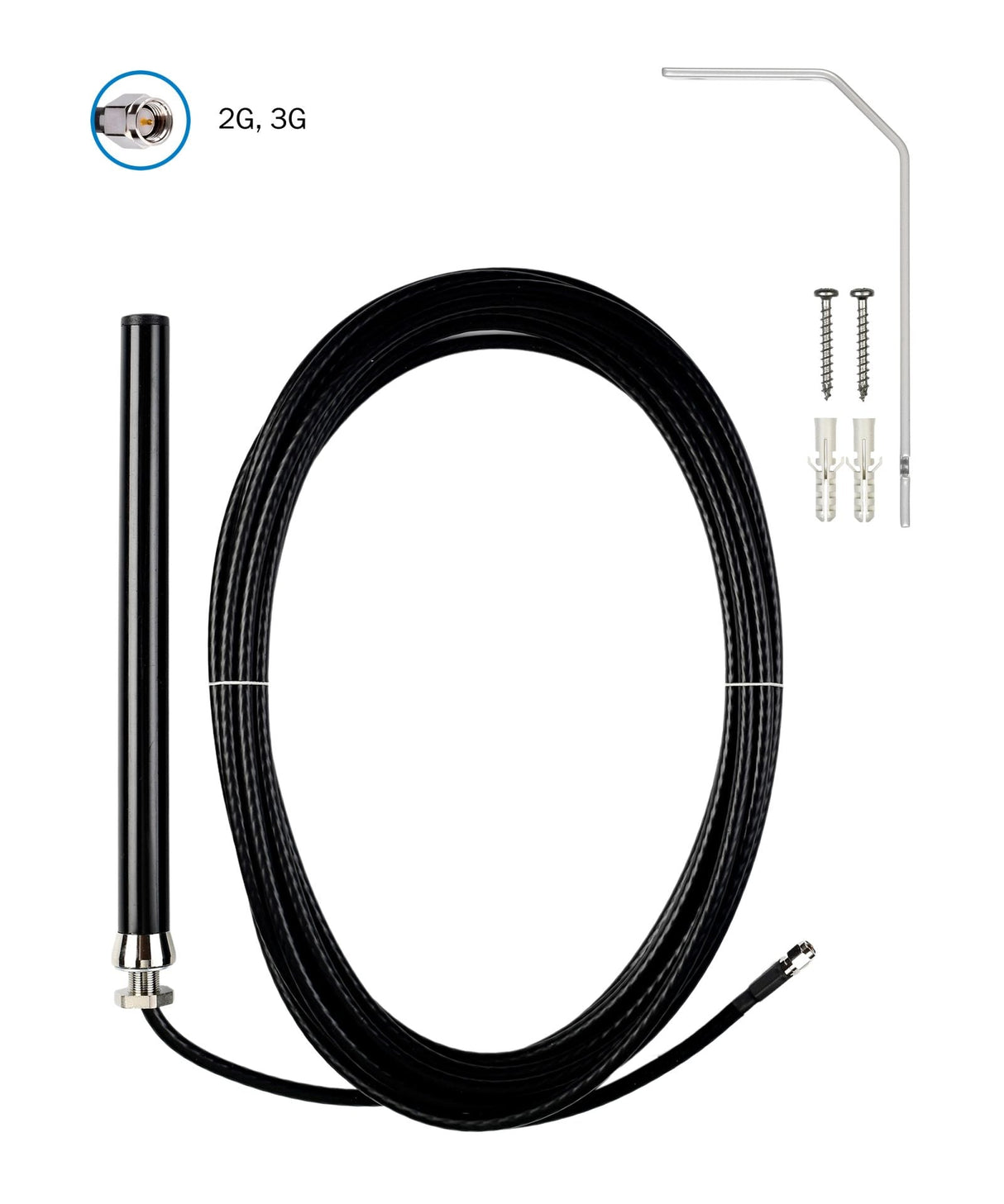 ATTB 4916.79 Stationsantenne, 3G/2G/ISM868, 5m LowLoss, SMA (m) - mySmartShop.de