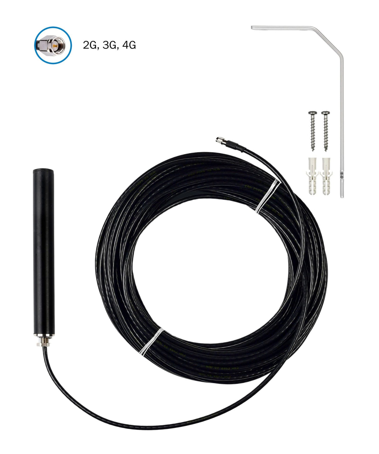 ATTB 4934.08 Stationsantenne, 4G/3g/2G/868 MHz/WLAN, inkl. Halterung, 30 m Low Loss, SMA (m) - mySmartShop.de