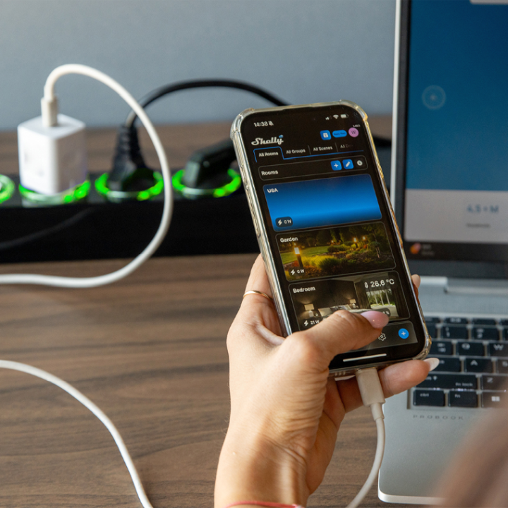 Shelly Power Strip 4 Gen4 - Smarte Steckdosenleiste - Schwarz