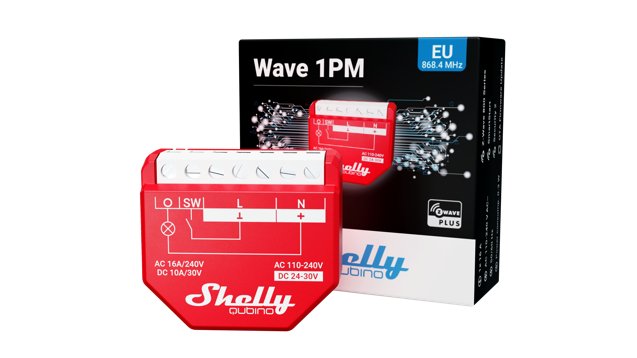 Shelly Qubino Wave 1PM - Relais - Z - Wave - Smart Home - Kompatibel mit Z - Wave Smart Home Produkten - mySmartShop.de