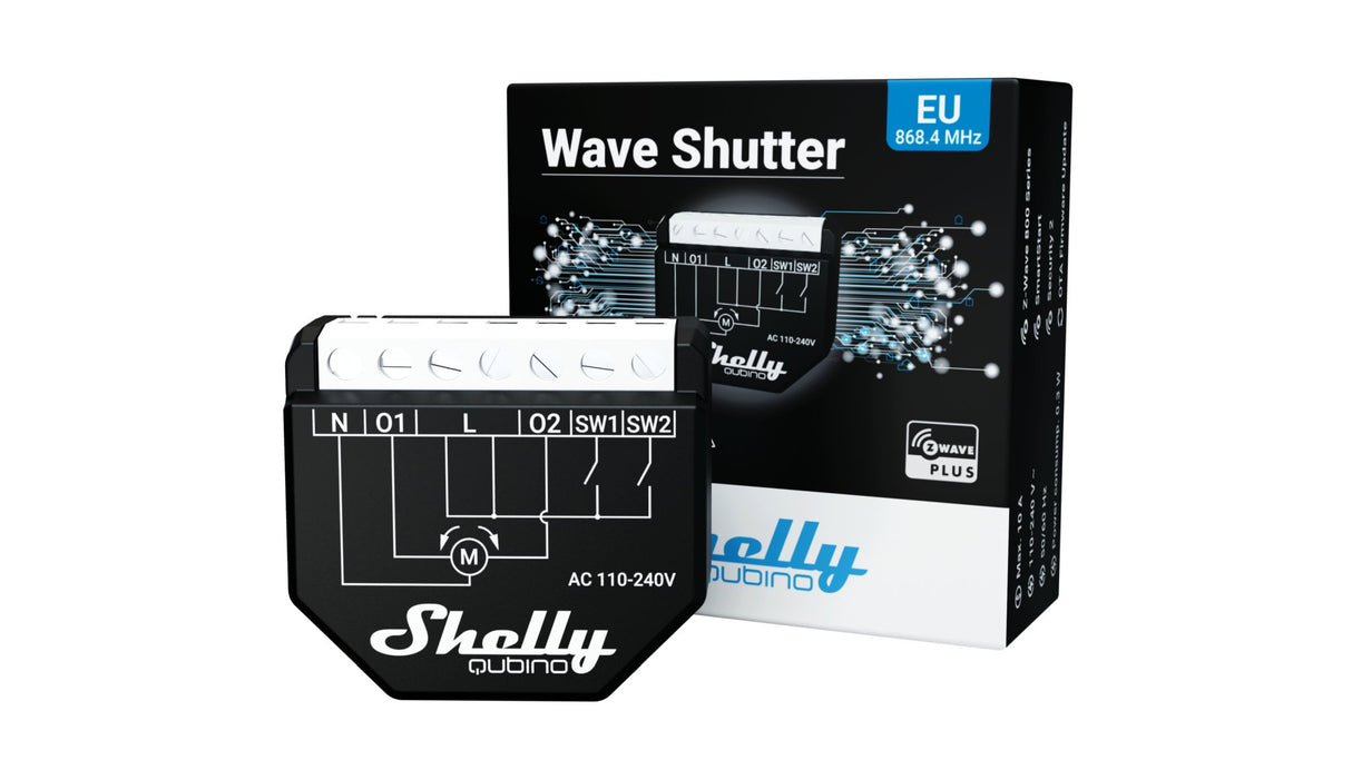 Shelly Qubino Wave Shutter - Z - Wave - Smart Home - Kompatibel mit Z - Wave Smart Home Produkten - mySmartShop.de