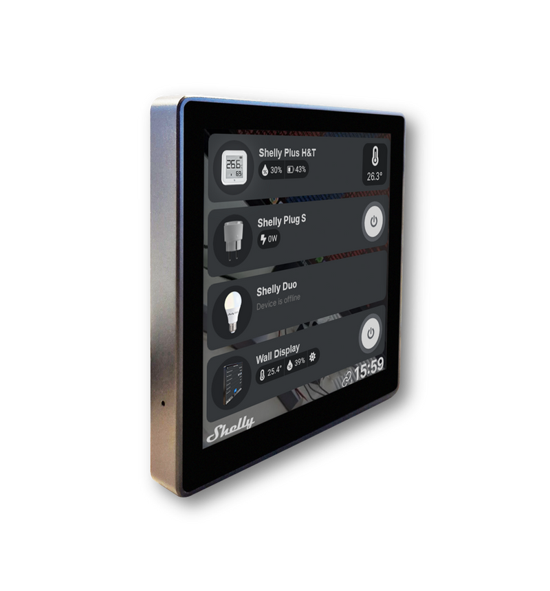 Shelly Wall Display - Unterputz - Bluetooth-Gateway - Android - WLAN - Smart Home
