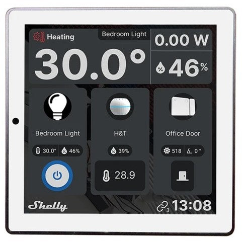 Shelly Wall Display - Weiß - Unterputz - Bluetooth-Gateway - Android - WLAN - Smart Home