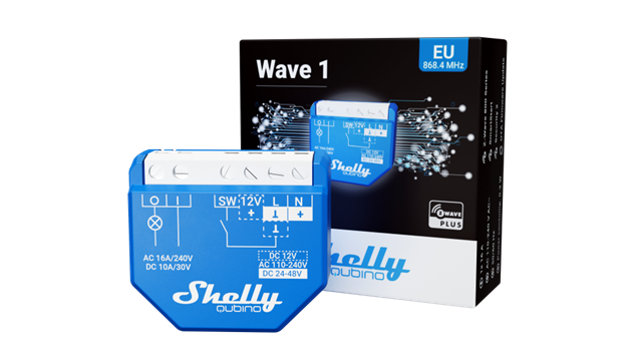 Shelly Qubino Wave 1 - Relais - Z-Wave - Smart Home - Kompatibel mit Z-Wave Smart Home Produkten