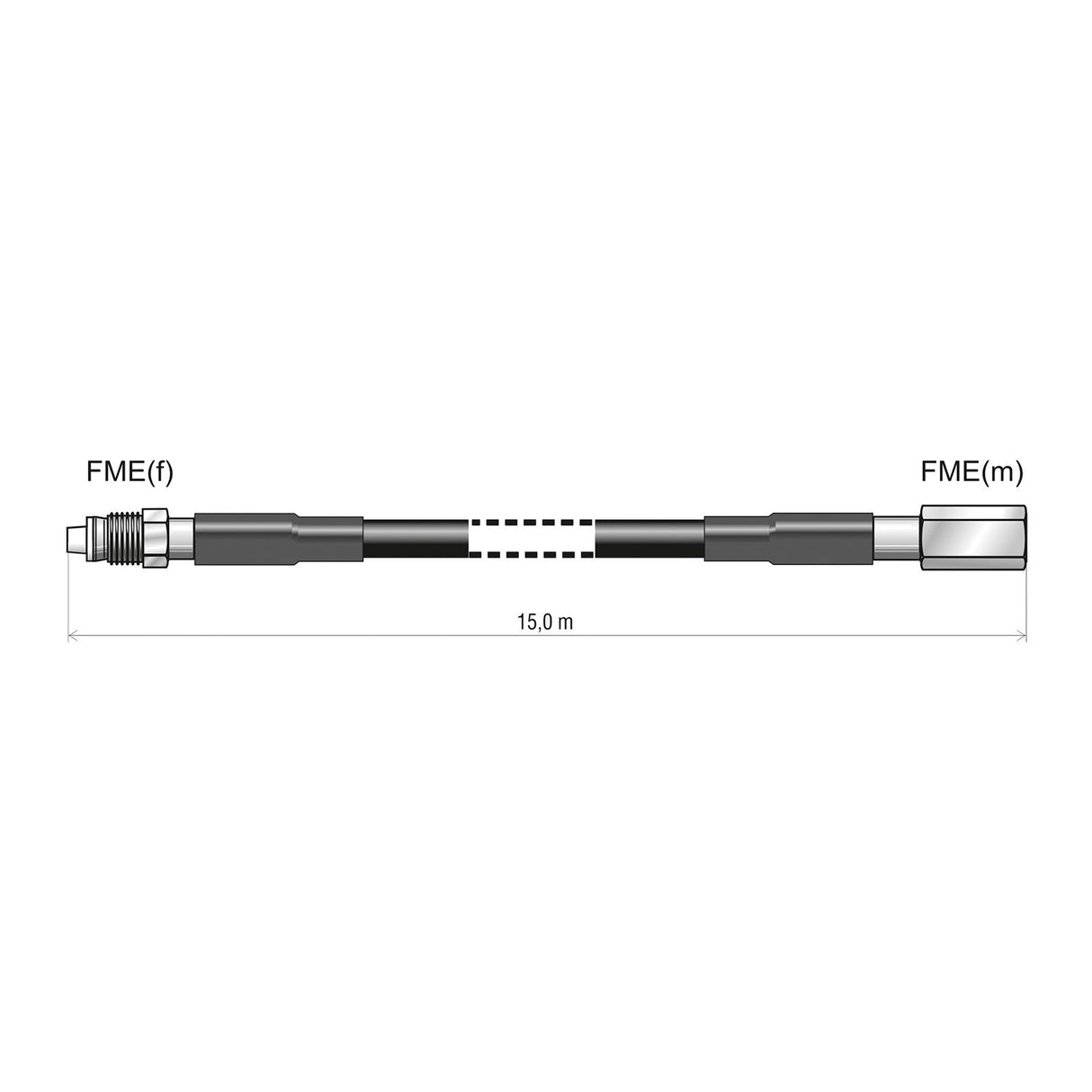 ATTB 2601.04 Verlängerungskabel 15,0 m Low Loss, FME (f) - FME (m) - mySmartShop.de