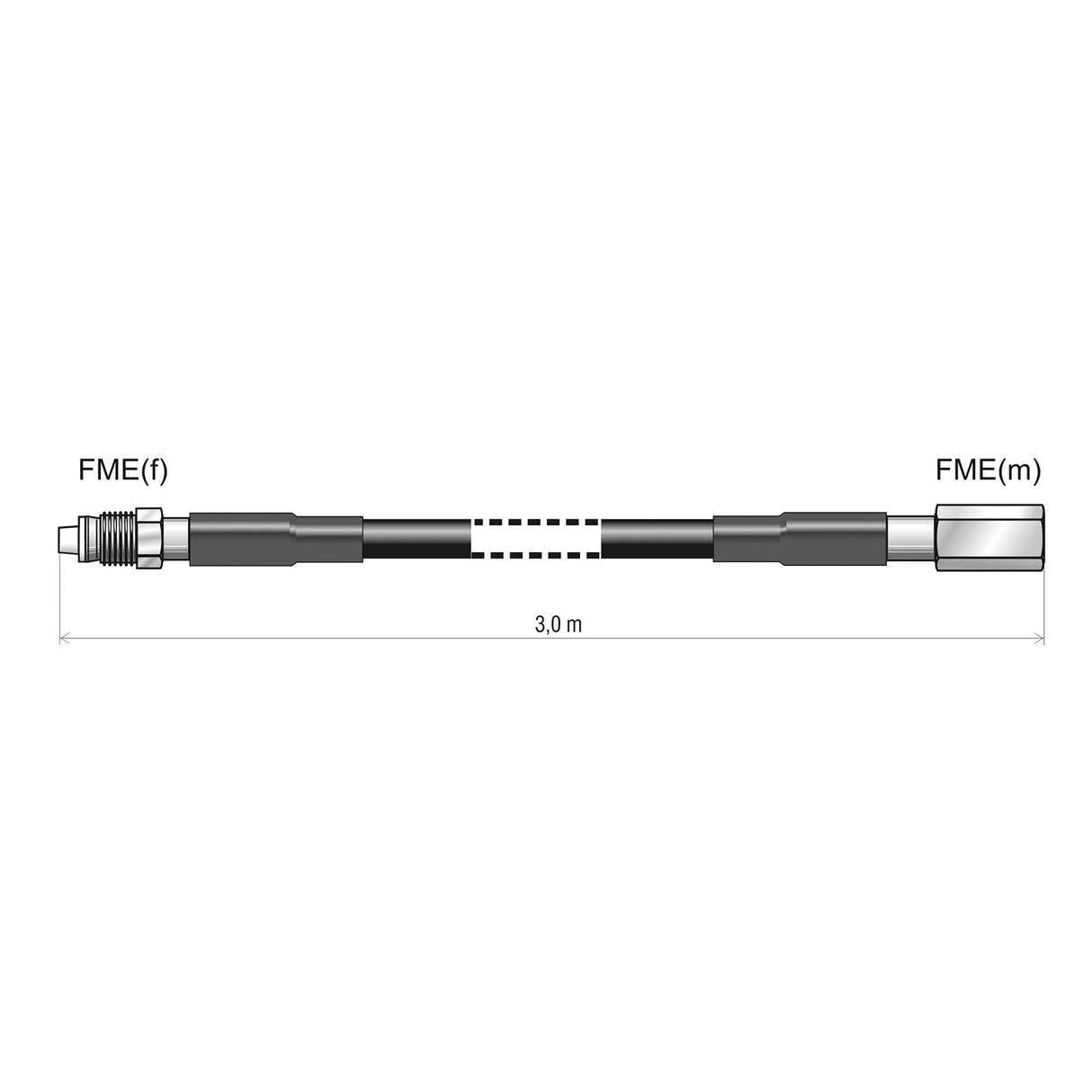 ATTB 2601.05 Verlängerungskabel 3,0 m Low Loss, FME (f) - FME (m) - mySmartShop.de