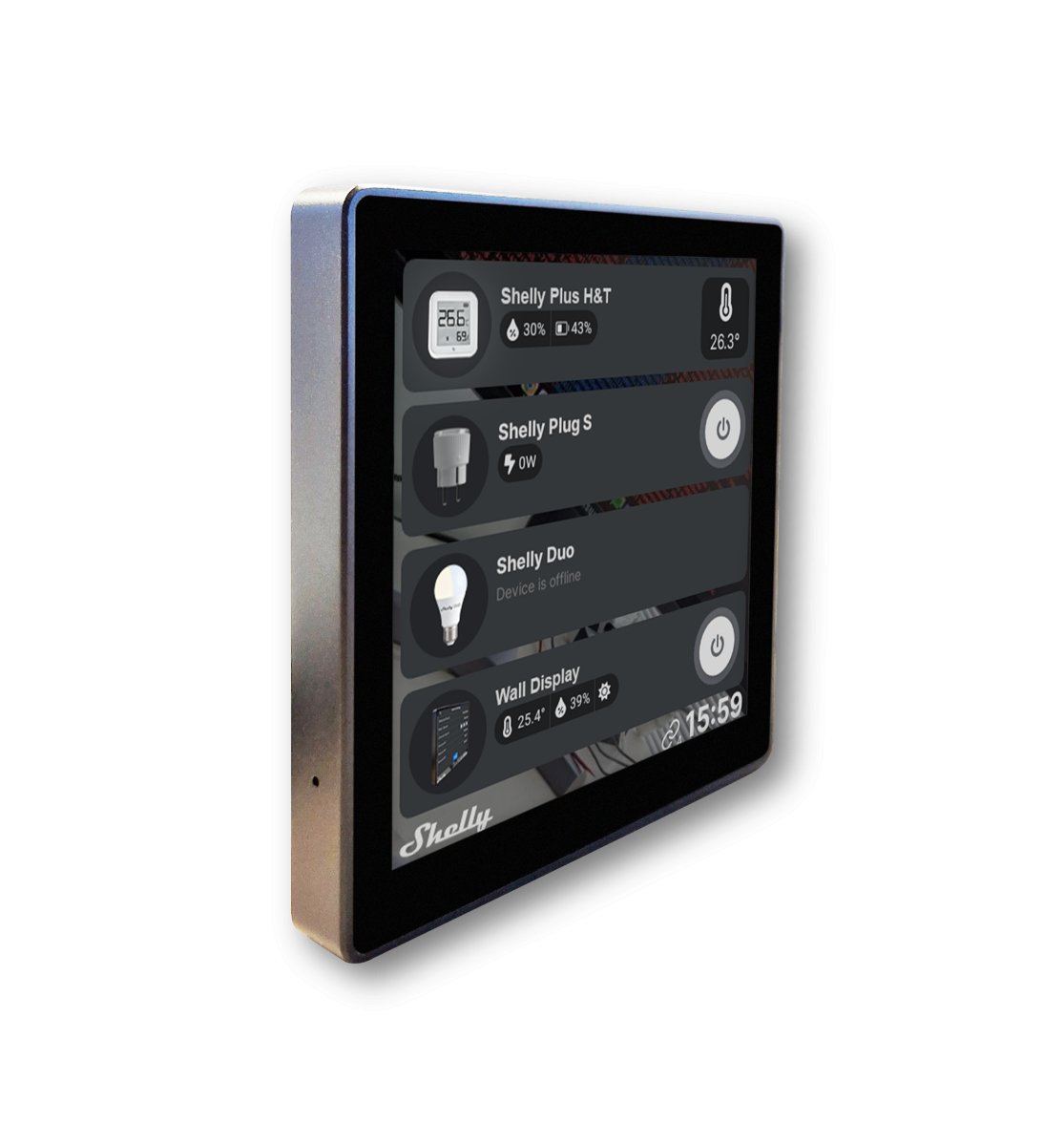 Shelly Wall Display - Schwarz - Unterputz - Bluetooth - Gateway - Android - WLAN - Smart Home - mySmartShop.de