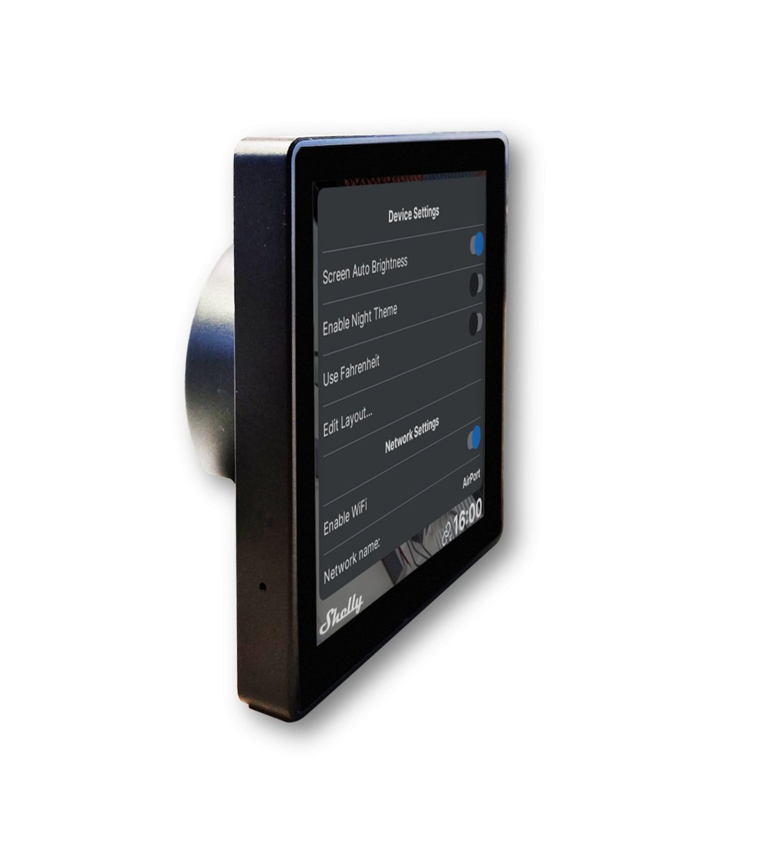 Shelly Wall Display - Schwarz - Unterputz - Bluetooth - Gateway - Android - WLAN - Smart Home - mySmartShop.de