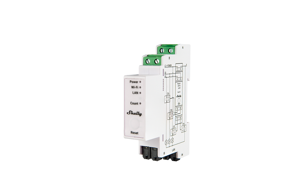 Shelly Pro 3EM - Relais - LAN & WLAN Stromzähler - 3x 120A - Inkl. 3 K –