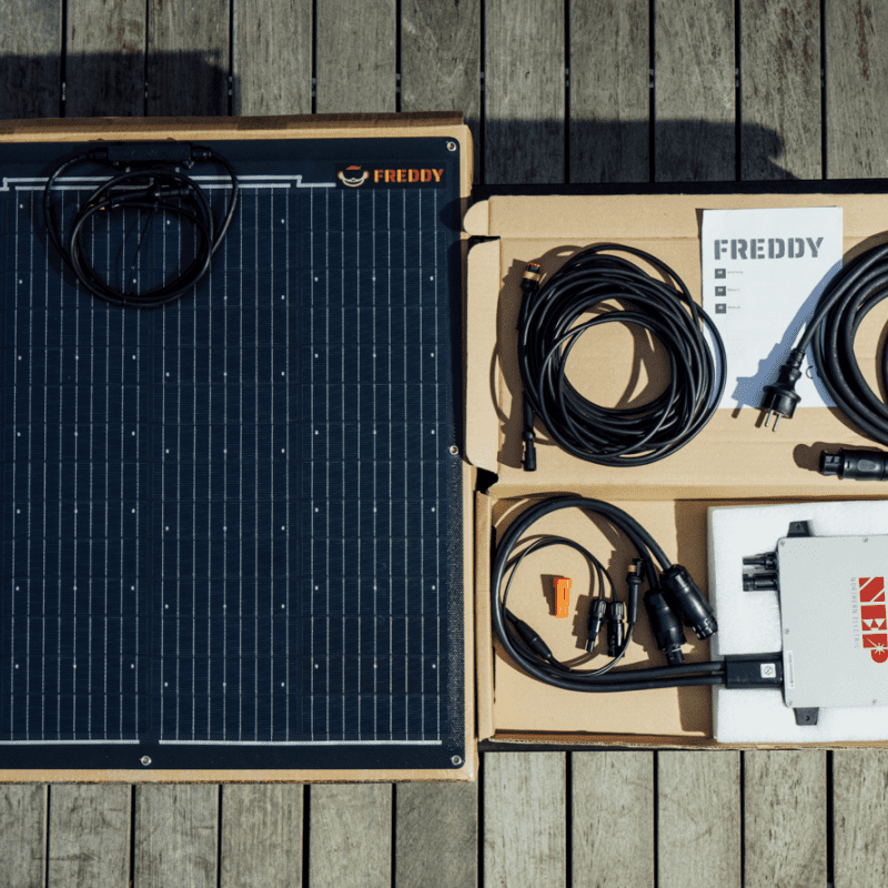 FREDDY solar Balkonkraftwerk - Starter Set - 77W - inkl. Wechselrichter